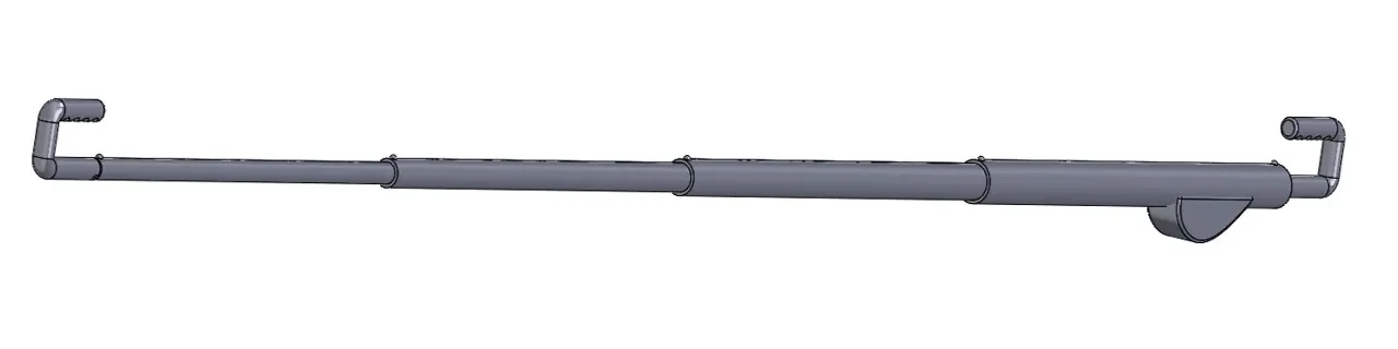 3D render of the collapsible guiding cane